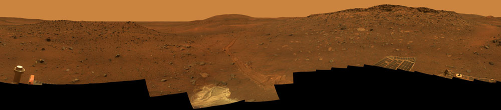 'Calypso' Panorama of Spirit's View from 'Troy' (Stereo) (Cornell, NASA JPL)